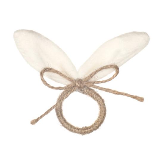 Easter Bunny Napkin Ring Spring Themed Napkin Holder Rabbit Ear Napkin Buckle Table Decorations for Dinner Party Banquet Events