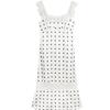 Lace backless polka dot hot girl camisole dress for women, summer new French hip-hugging mid-length dress for women
