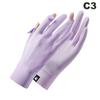 Summer  Sunscreen Gloves For Women Solid Color Uv Protection Ladies Gloves