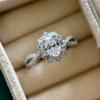 1 Carat D Color Oval Cut Moissanite Diamond Ring with GRA  CopperEngagement Rings Promise Wedding Bands for Women Jewelry