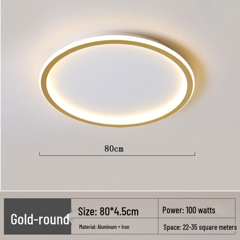 Sleek Round LED Ceiling Light - Modern Ultra-Thin for Bedroom, Living Room, Restaurant, or Study