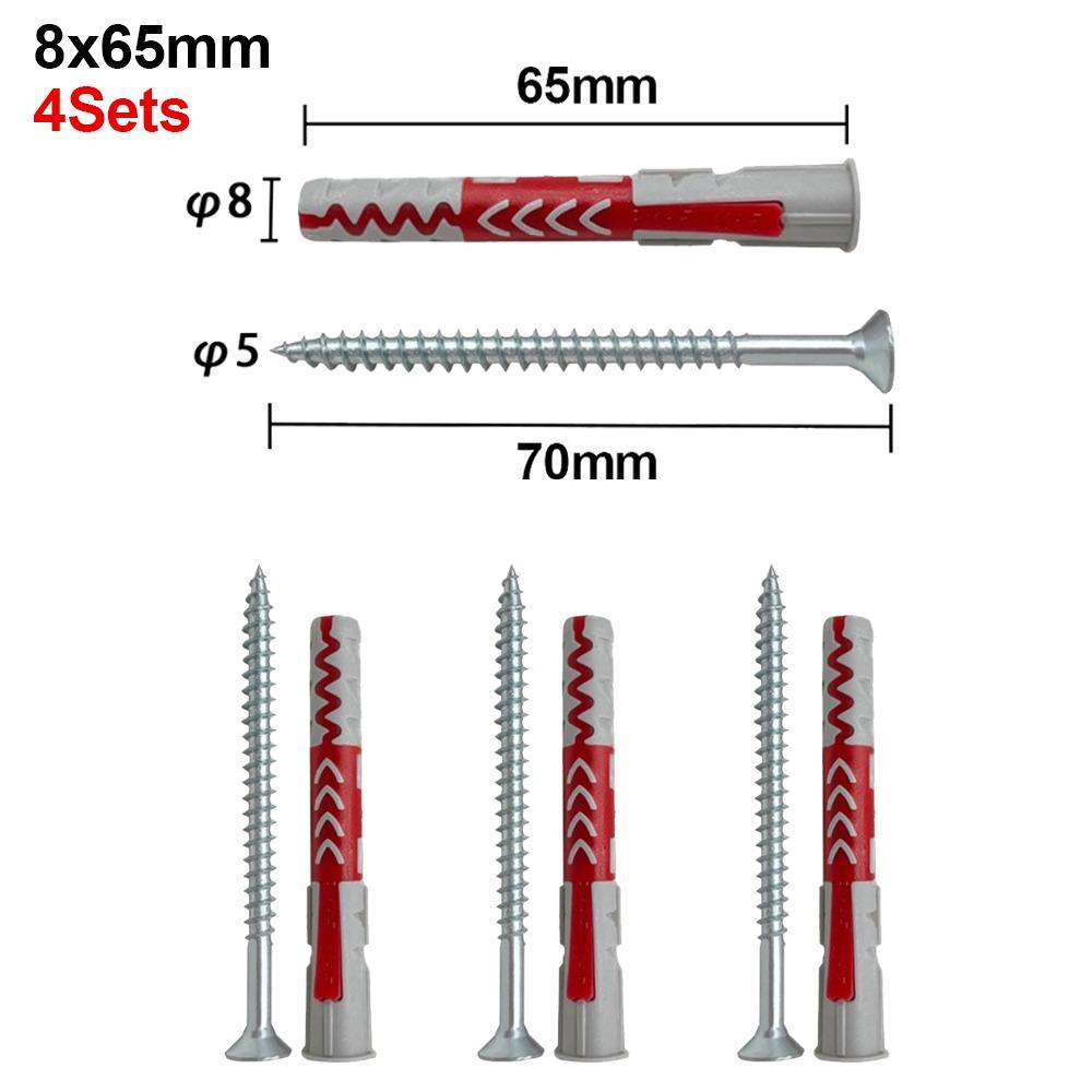 4Sets Plastic Nylon Wall Anchor Two-Color Drywall Drilling Plug  for Home Decoration Engineering