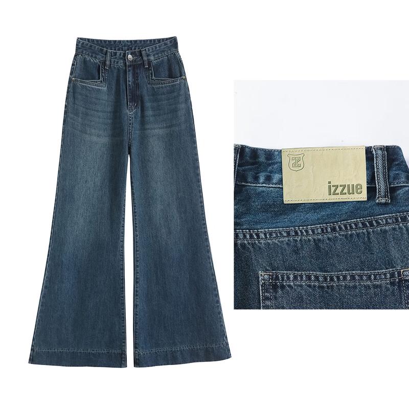 izzue it Women's High-Waist Flared Denim Jeans