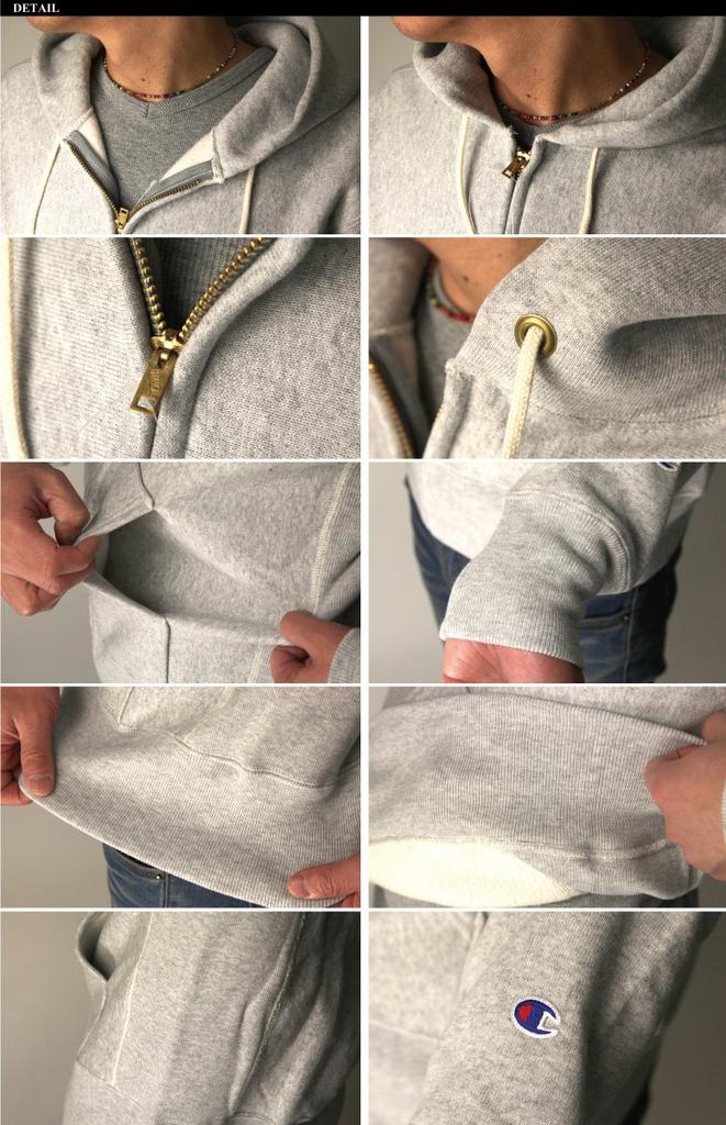 Champion Reverse Size M Men's Full-Zip Hoodie, 11.5oz Weave® Fleece-Lined, White, (C3-W103)