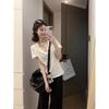 White V-neck bamboo cotton short-sleeved women's summer casual loose and comfortable bottoming top simple and versatile basic T-shirt