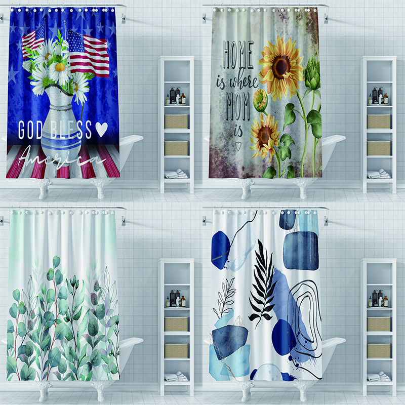 

Занавеска для душа с тропическими растениями в джунглях, фламинго, зеленый лист, пейзаж, декоративная занавеска для ванной комнаты, ваза, занавеска для душа с цветами 90x180cm