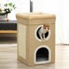 Large Foldable Cat House: Wear-Resistant, Double-Layered Pet Nest with Scratch Board, Suitable for All Seasons