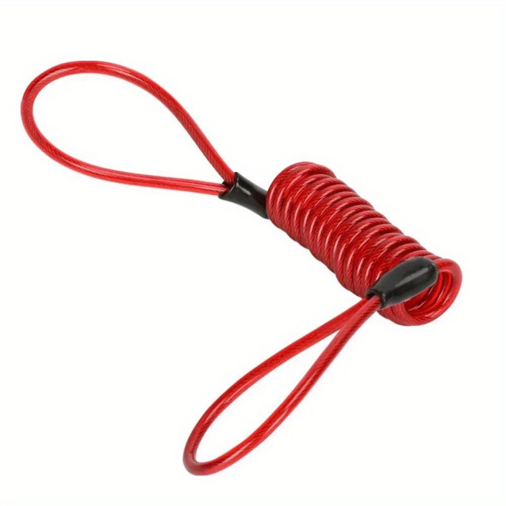 1PC 120CM Motorcycle Brake Disc Lock Scooter Reminder Cable Bicycle Spring Rope Bag Anti-Theft Cable Protection Alarm Locks