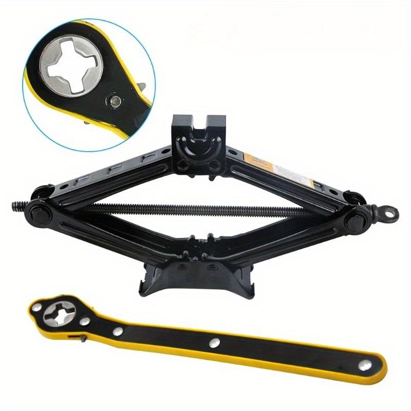 1 szt. Wytrzymały stalowy podnośnik samochodowy klucz zapadkowy z długą rękojeścią - Typ krzyżowy/Jeden styl do wyboru - Pokrętło 360° do przodu i do tyłu, Konstrukcja oszczędzająca pracę