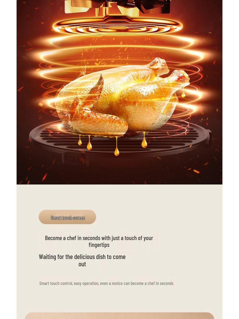 Large Capacity Multifunctional Air Fryer & Electric Oven with Visual Display