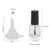 10 Stück 5ml Professionelle Leere Nagellack Glasflasche mit Pinselkappe Trichter Mischkugeln