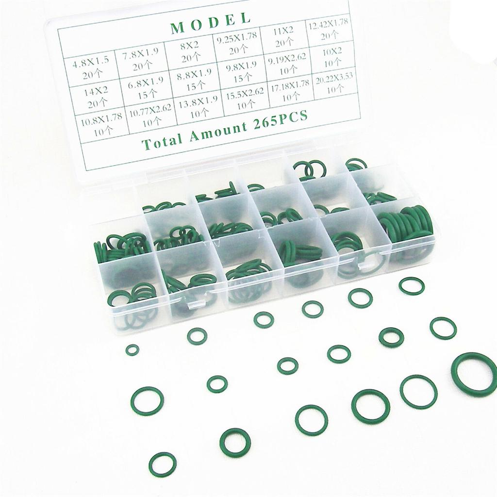 265Pcs 18 Sizes HNBR Car Auto A/C System Air Conditioning O Ring Seals Set Tools