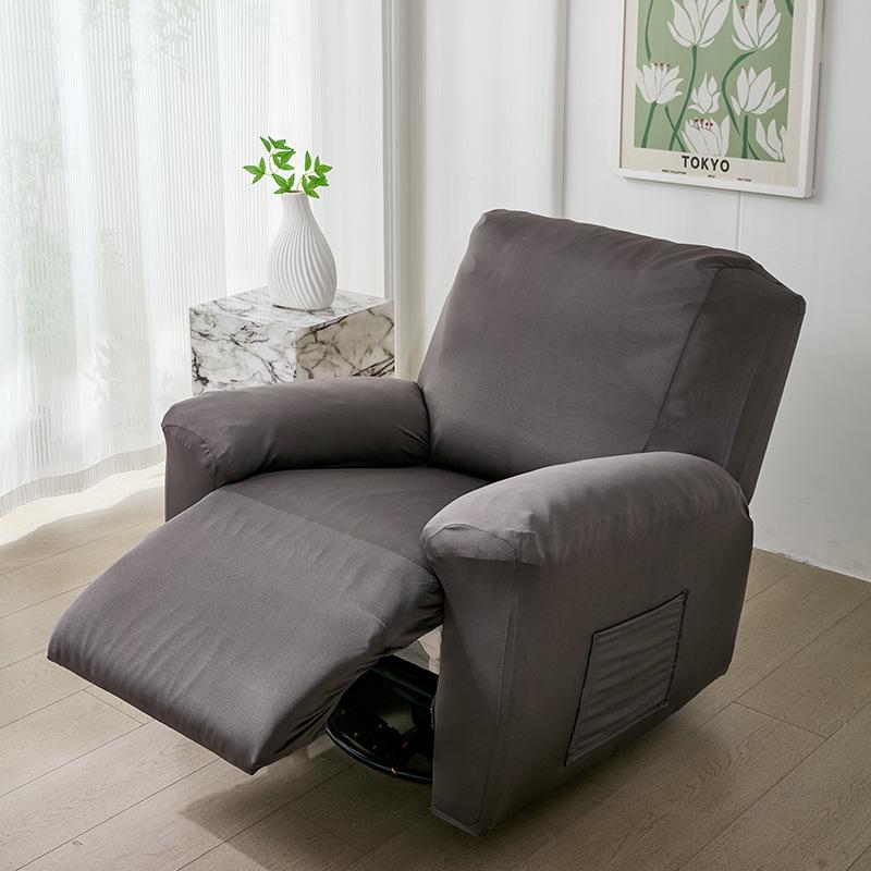 Waterproof Milk Silk Elastic Recliner Sofa Cover - Full Wrap, Split Type