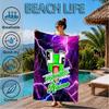 Custom Name Space Alien Un-speakable Beach Towel Microfiber Beach Towel, Lightweight and Quick-Dry, for Summer Travel, Swimming Pool Gift