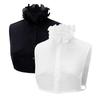 Fashionable Faux Collar With Wrist Cuffs Fake Sleeves For Women Decorative Ruffle V Neck Half Shirt Blouse Layering Set