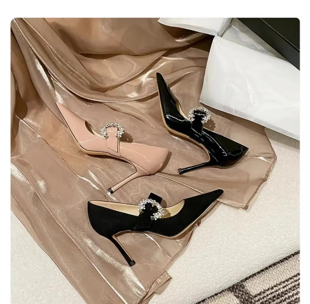 Fashion Patent Leather High Heels Mary Janes Woman Spring Elegant Square Toe Women's Pumps Red Office Ladies Shoes