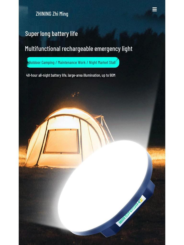 Rechargeable Super Bright LED Camping & Emergency Light for Outdoor & Night Market Use
