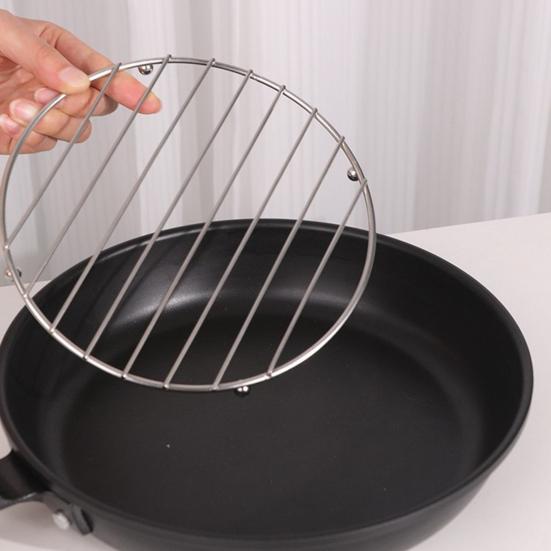 Thickened Stainless Steel Trivet with Non-Slip Feet Heat-Resistant Pot Mat for Hot Dishes Pans Bowls Rust-Proof Essential Kitchen Protector for Table