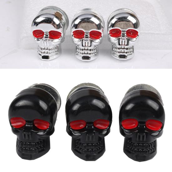 2Pcs Skull Bolt 3D Easy-Installation To Rust Electroplating Not Easy Design High Impact Resistant