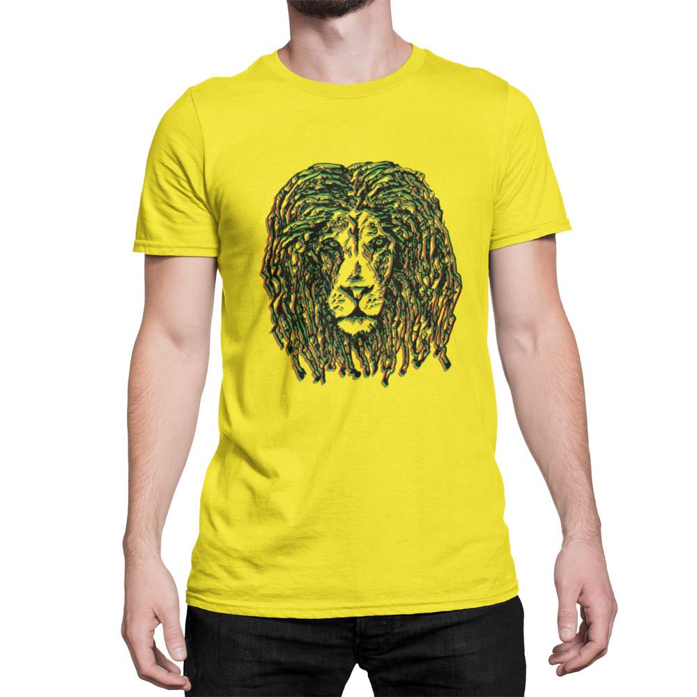 

RASTA LION Head T-Shirt Jamaica Retro Rastafarian Reggae Marley Music XL