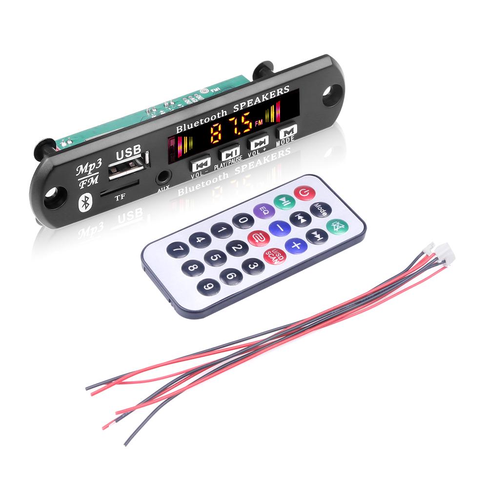 Handsfree 50W Amplifier MP3 Decoder Board Color Screen DC 12V Bluetooth V5.0 Car MP3 Player USB Recording Module FM AUX Radio