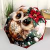 1pc Owl Print Automatic Open/Close Umbrella - Compact Travel Umbrella, Gift for Birthday, Holiday yy260106073