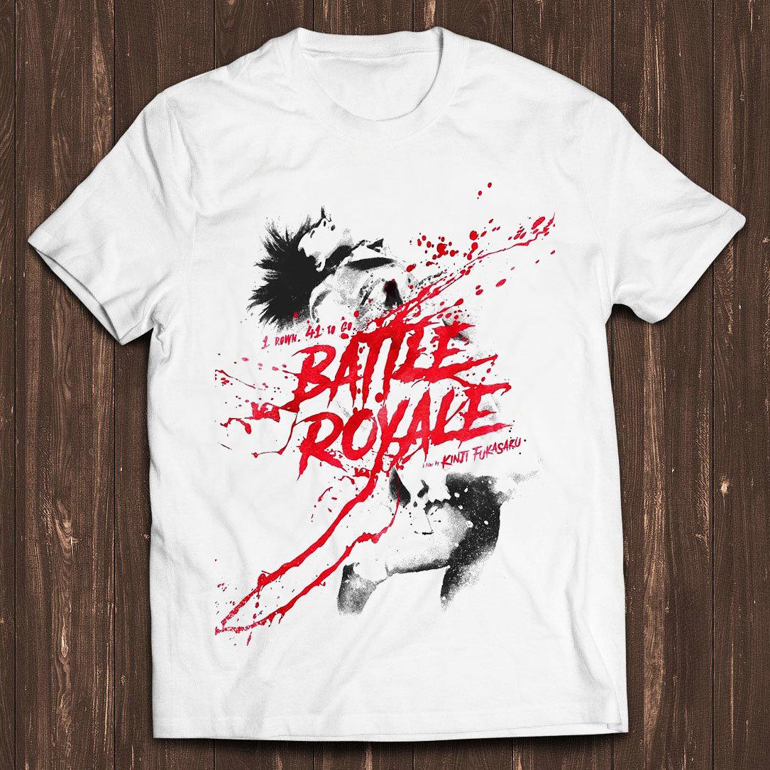 Battle Royale Japan Island Championship Funny Retro Movie Game Music Meme Mens Harajuku Style Summer Unisex Casual Tshirt S