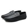 Loafers men's trend 2025 new casual leather shoes summer breathable lazy one pedal soft-soled driving men's shoes