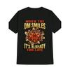 Herren D20 Würfel Flamme & „Wenn der Spielleiter lächelt“ Tabletop RPG T-Shirt - Leichtes Gamer-Tee für D&D-Fans, Lässiges Sommer Oberteil mit Rundhalsausschnitt und kurzen Ärmeln
