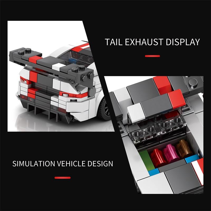 Non-Toxic 379Pcs City Racing Car Model Building Blocks Sport Vehicle Model Bricks Desktop Ornaments Kids Educational Toys Holiday Gifts