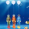 Floating Diver Aquarium Decorations Cartoon Diver Figurines Aquarium Ornament Fish Playmate Fish Tank Accessories