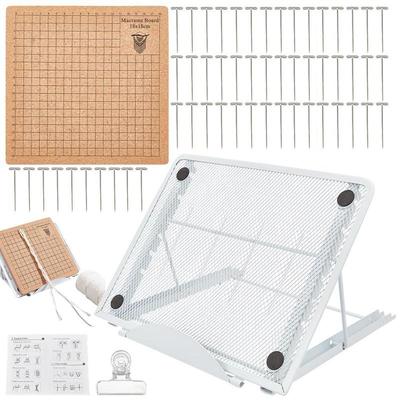 Makramee-Brettständer-Set Verstellbare Makramee-Werkzeuge Quastenbrett-Set Flecht-Bastel-Hilfsbrett Zum Fixieren von DIY-Strickarbeiten