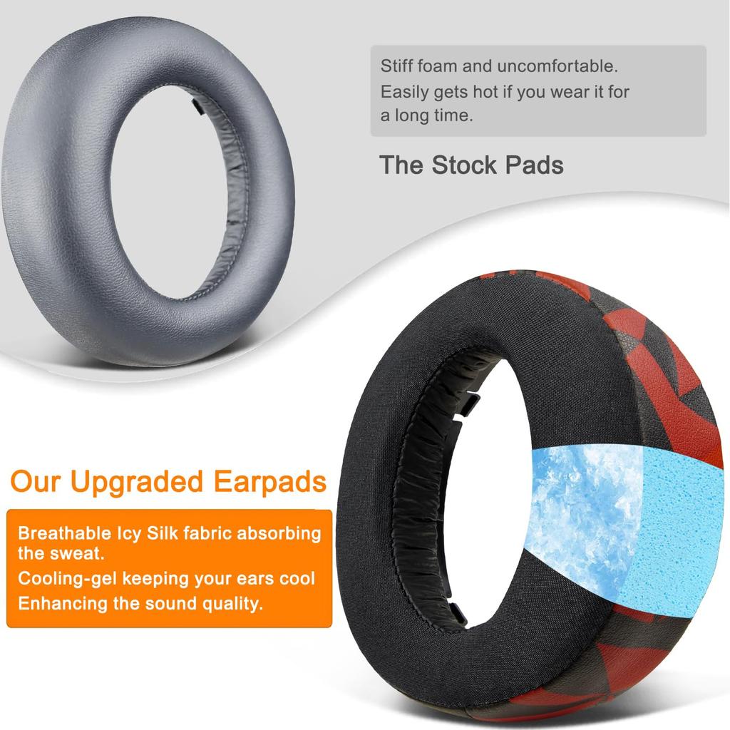 SOULWIT Chladicí gelové chrániče uší Náušníky pro Sony PULSE 3D PlayStation 5 PS5 Bezdrátová sluchátka Náhradní chrániče Chladicí chrániče uší s vysokou hustotou