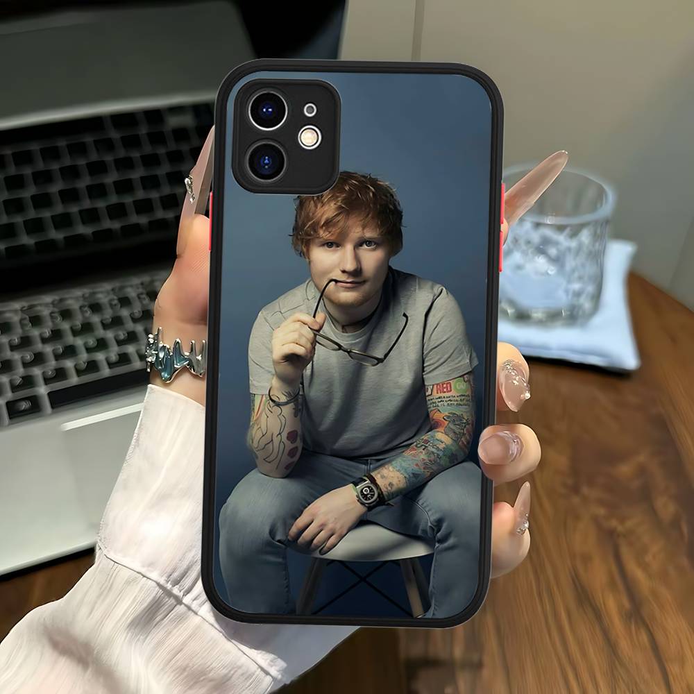 

E-Ed Sheeran For IPhone 16 15 14 13 12 11 Pro Max X XS MAX Plus Translucent Black Phone Cover iphone 11pro max