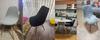 Scandinavian Chair Cover Cream Velvet Beige
