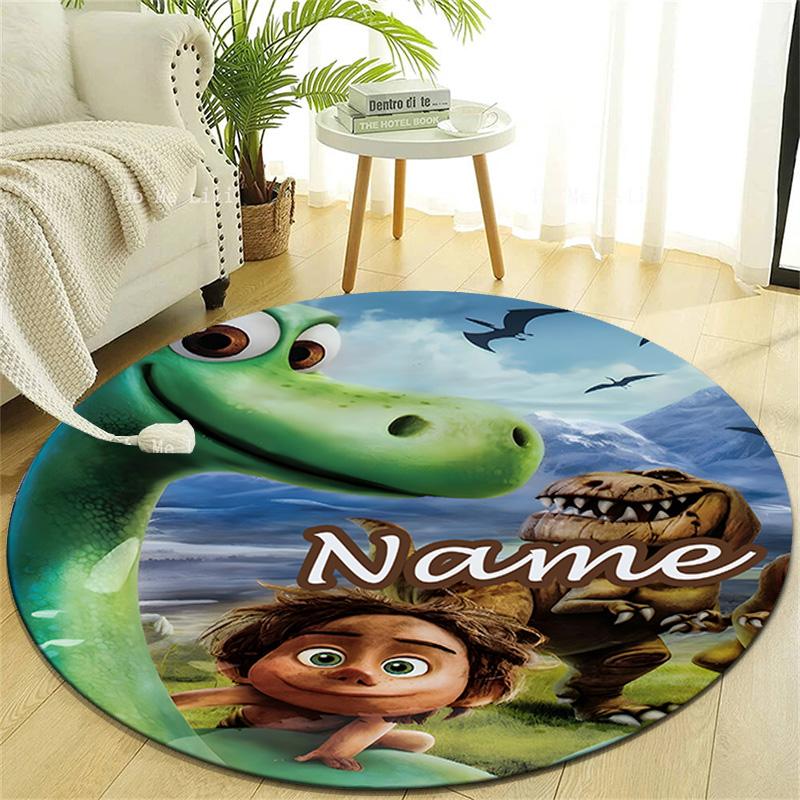 Personalized Good Dinosaur Round Chair Office Rug - Perfect for Mat, Office Chair & More - Ideal Gift for Birthdays and Holidays