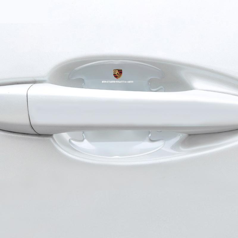 4PCS Transparent Car Door Anti-collision Protector Bumper Strip Sticker For Porsche Boxster Cayenne Panamera Macan Cayman 911 918 996 917 991