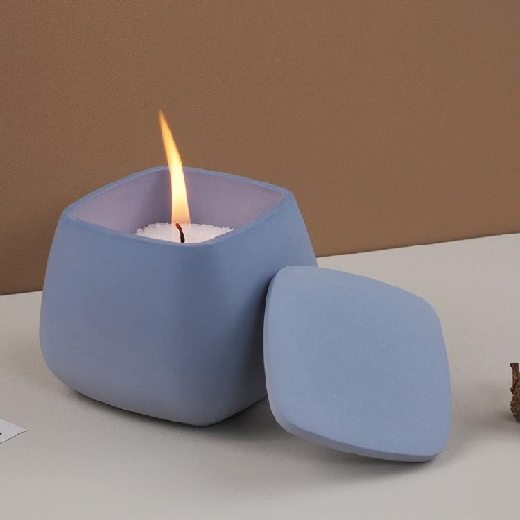 Silikon Epoxidharz Formen Kubische Betonvase Silikonformen für Epoxidharz Kerzenhalter Aufbewahrungsglas Heimdekoration