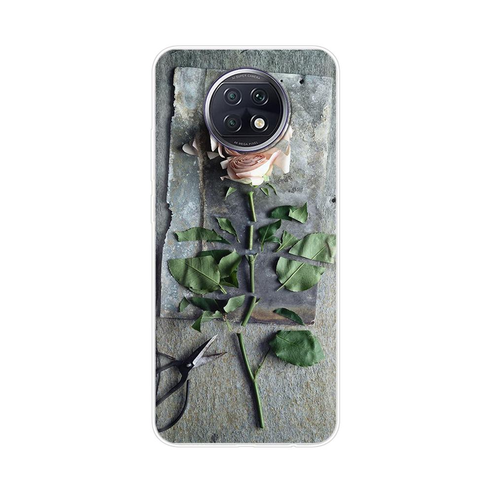 Fashion TPU Phone Case For Xiaomi Redmi Note 9T Soft Silicone Painting Case for Redmi Note 9T 5G Case Note9T 9 T coque flower