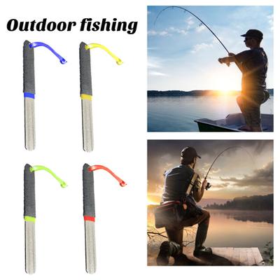 Seitiger Angelhakenschärfer, Angelhaken-Schärfschleifstein, Diamant-Material, Feilenschneider, Schärfwerkzeug-Zubehör