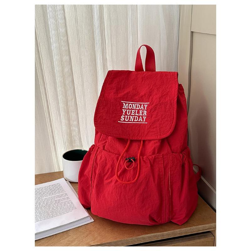 School Bag New High-value Niche Design Drawstring Backpack Junior High School Students Lightweight Travel Mountaineering Backpack