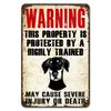 Warning This Property Is Protect By Labradoodle Dog Tin Sign Vintage Farm Decor Art Pet Lover Tin Metal Sign