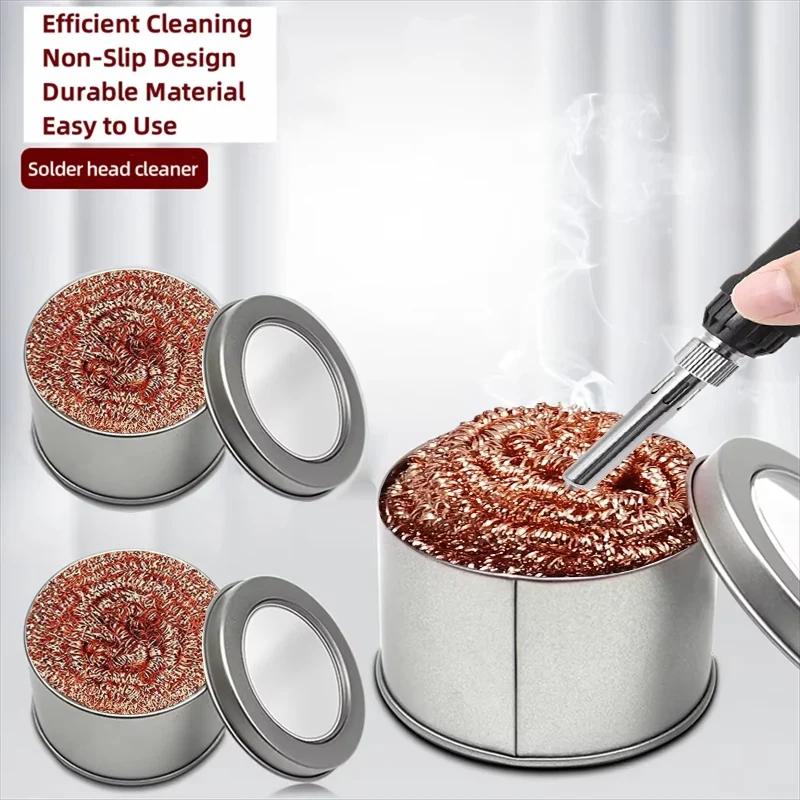 Limpador de Pontas de Ferro de Solda Antiderrapante Bola de Fio de Limpeza de Pontas de Solda Remoção de Estanho Para Limpeza de Ferros de Solda e Pontas