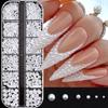12-Facks Blandat Pärl- & Strass Nagelkonstset (1,5-5 mm) - 3D Japanska Halvcirkelformade Dekorationer