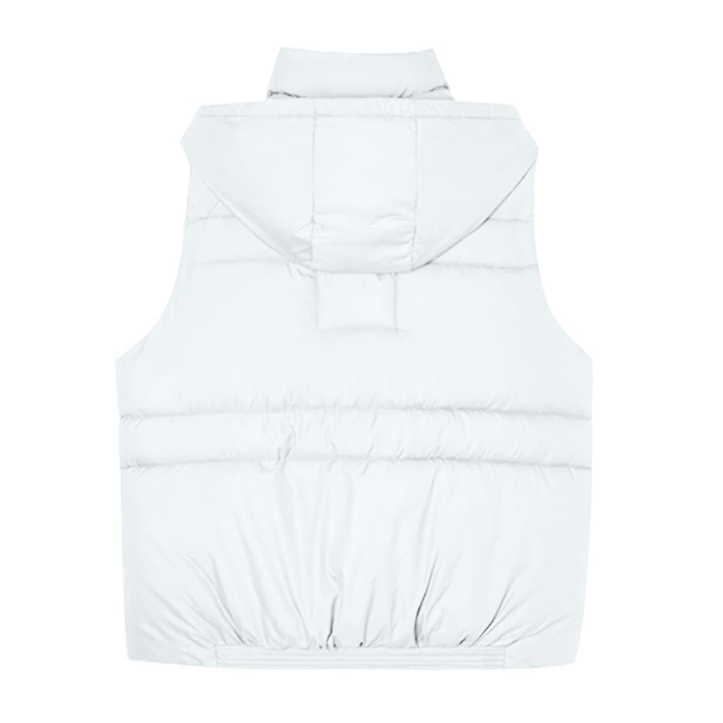 Women's Solid Color Zipper Fashion Pockets Stand-Up Collar Vest Top Coat