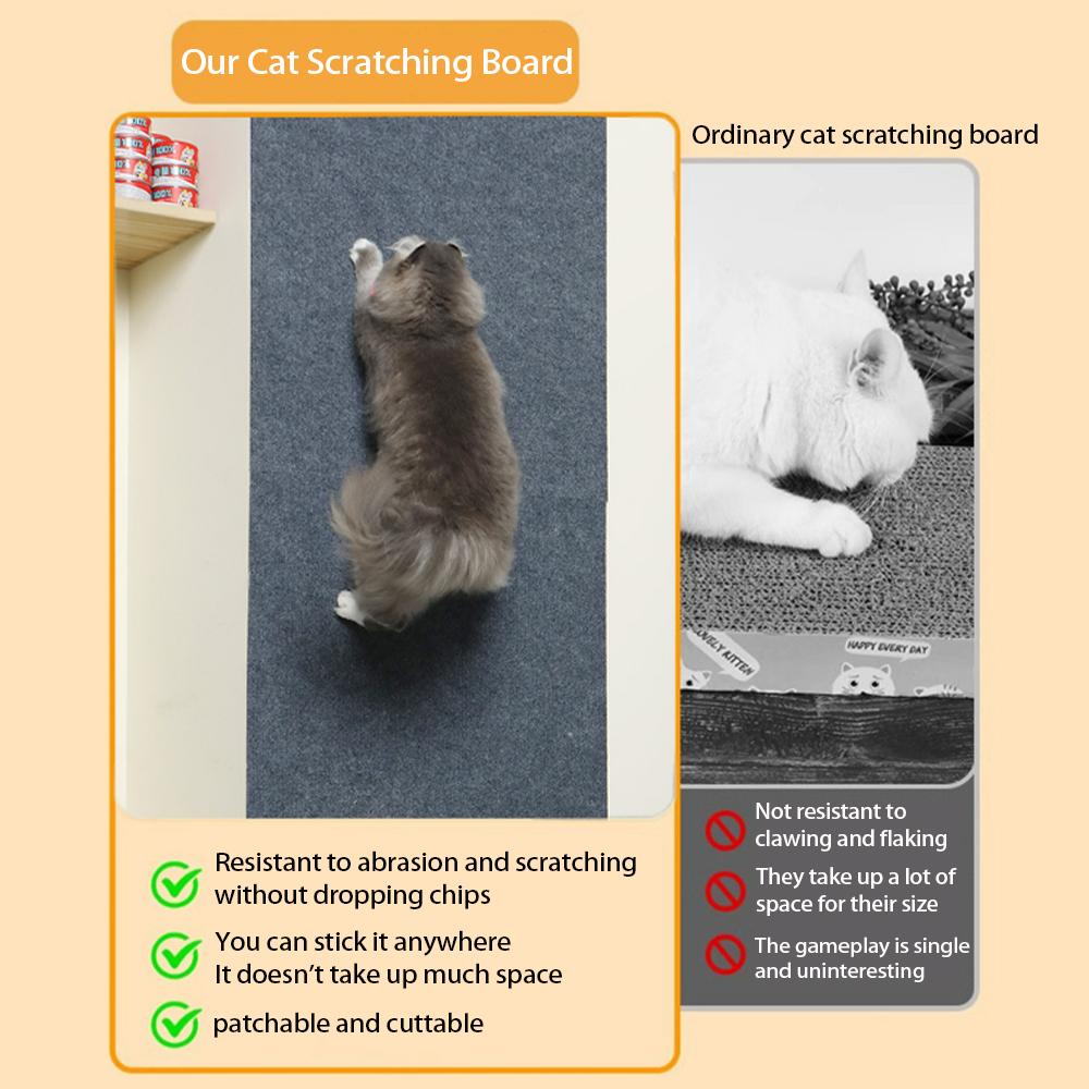 Sofa Protector Sticker: Self-adhesive Fabric Cats Scratch Pad, Cut To Size for Furniture & Walls.