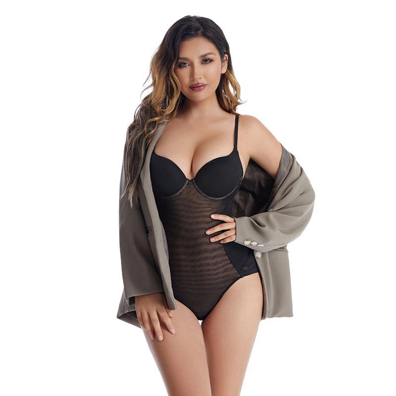 Steel Bones Waist Shaping Bodysuit with Underwire Bra for Postpartum Abdominal Tightening and Butt Lifting