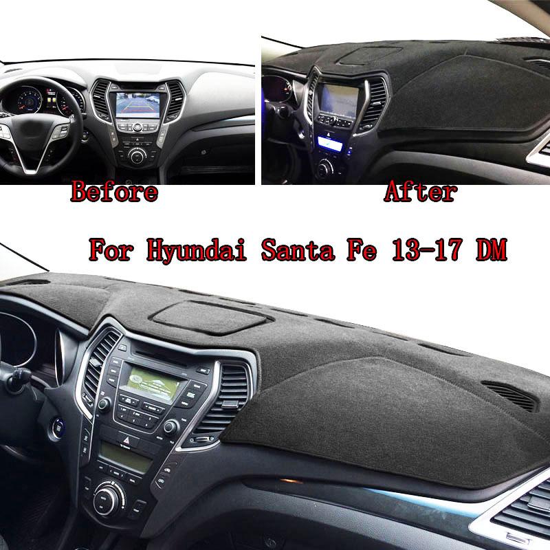 For Hyundai IX45 Santa Fe Sport 2013-2018 Car Styling Dashmat Dashboard Cover Mat Pad Dash Board Sunshade Carpet Rug Accessories