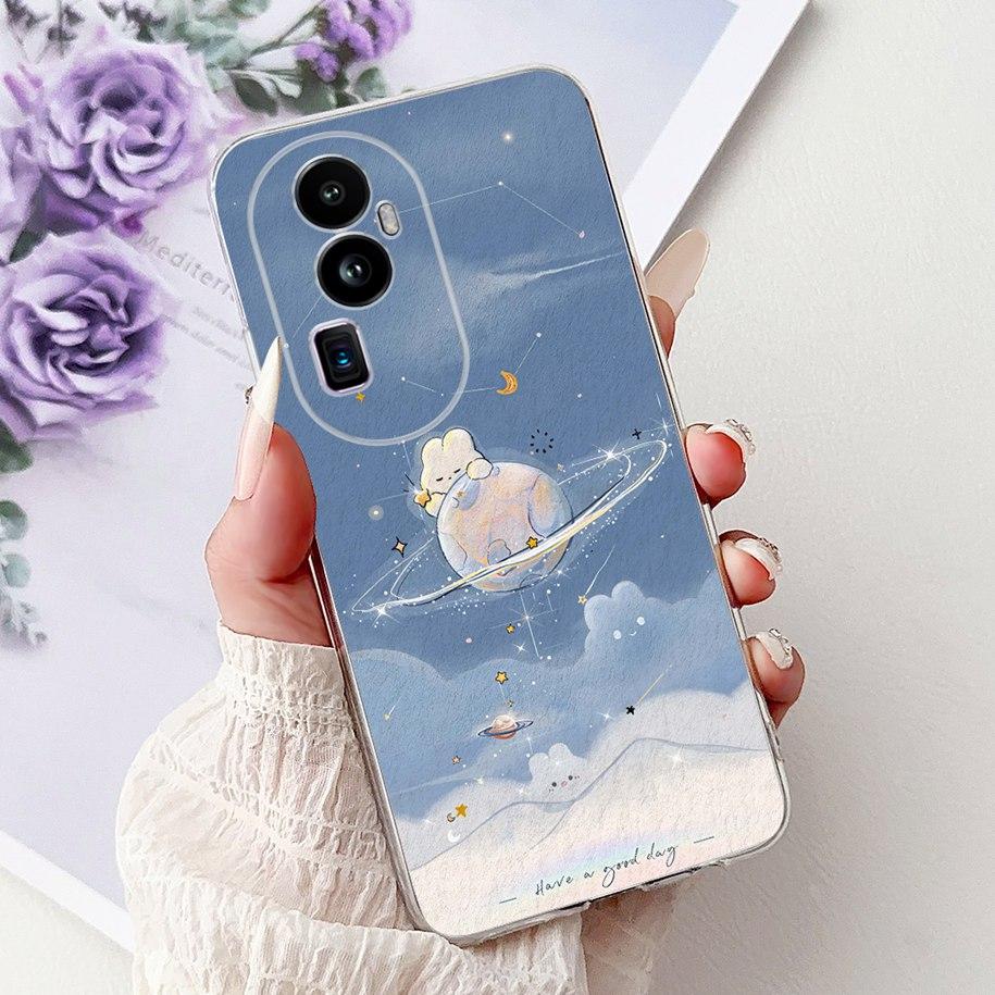 For OPPO Reno 10 Pro Plus Case CPH2521 Cover Popular Dragon Carp Cartoon Soft Silicone Funda For OPPO Reno 10 Pro Reno10 5G Capa
