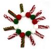 10Pcs Christmas Cat Toys For Pets Fluffy Spring Teaser Wand Interactive Boredom Relief Gift Cats Play Holiday Gift For Pets